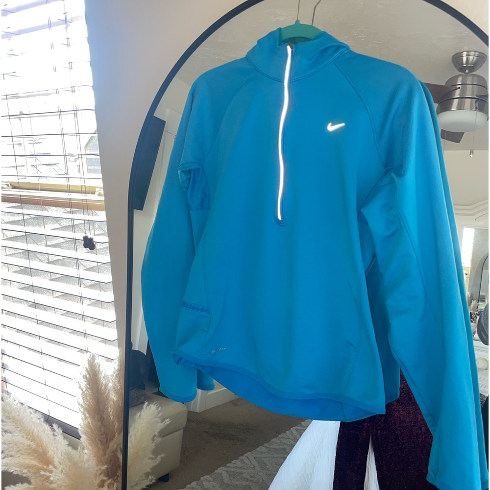 Turquoise Dri-Fit Nike Running Half Zip